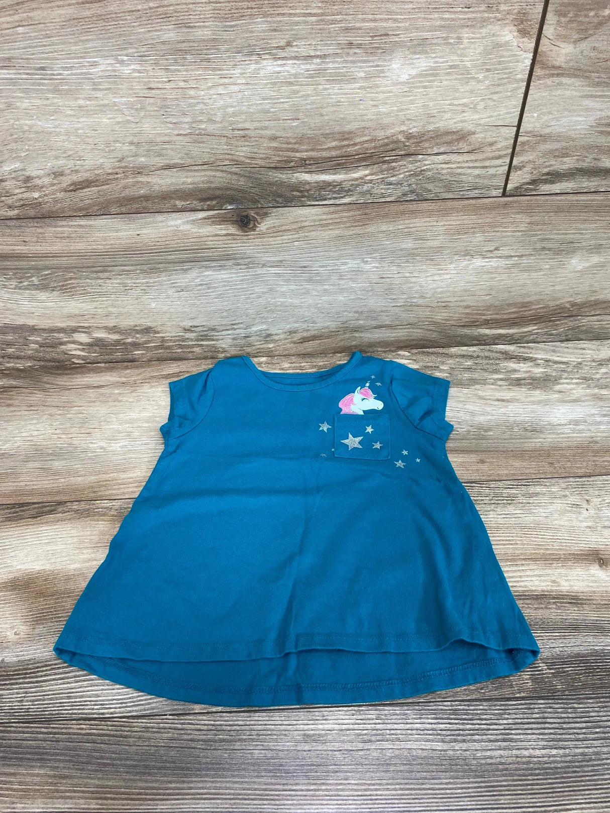 Jumping Beans Unicorn Pocket Shirt Blue sz 4T