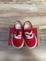 NEW Vans Authentic Lace-Up Sneakers Red sz 3.5c