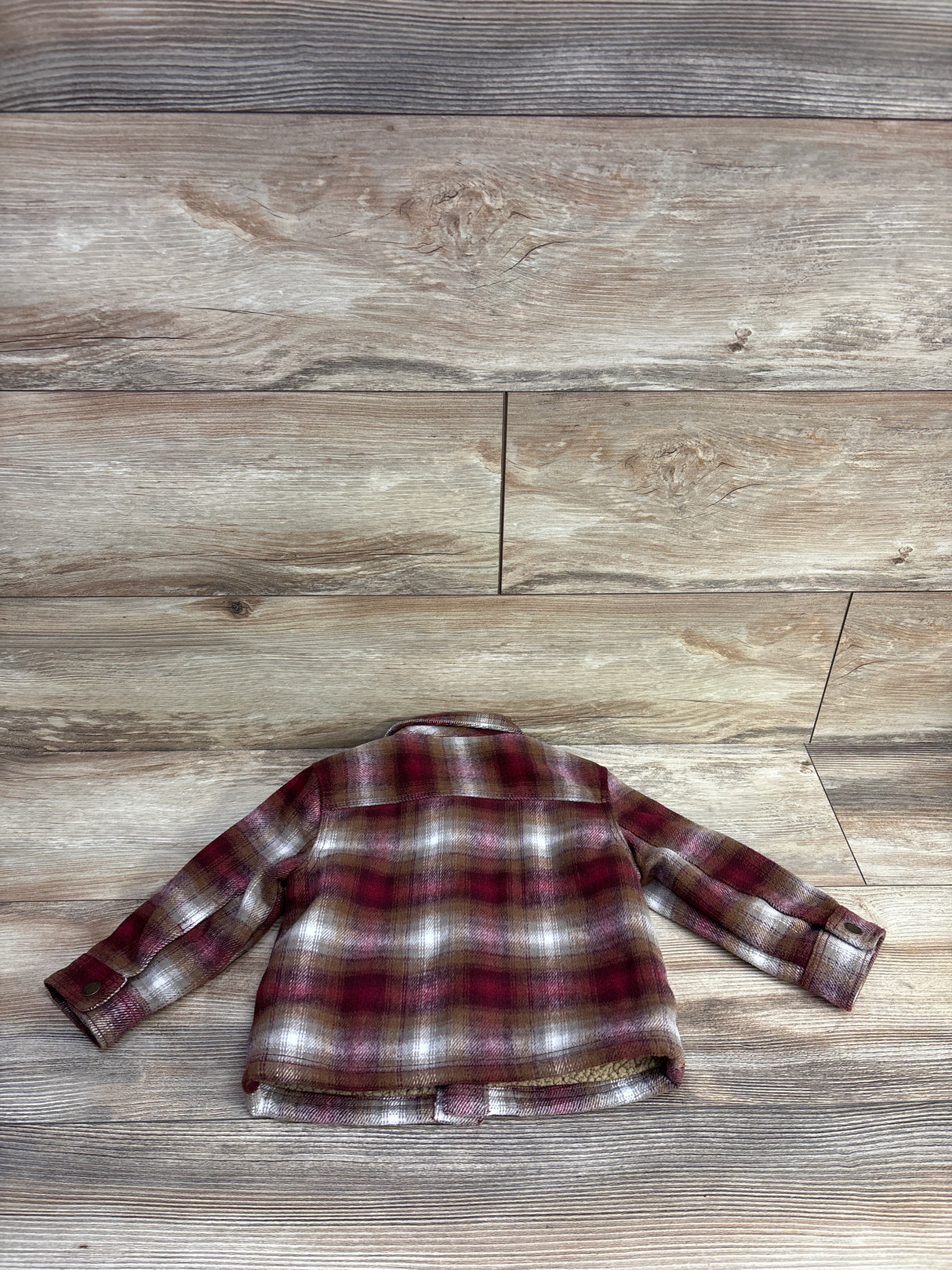 Old Navy Plaid Pocket Shacket Red sz 18-24m
