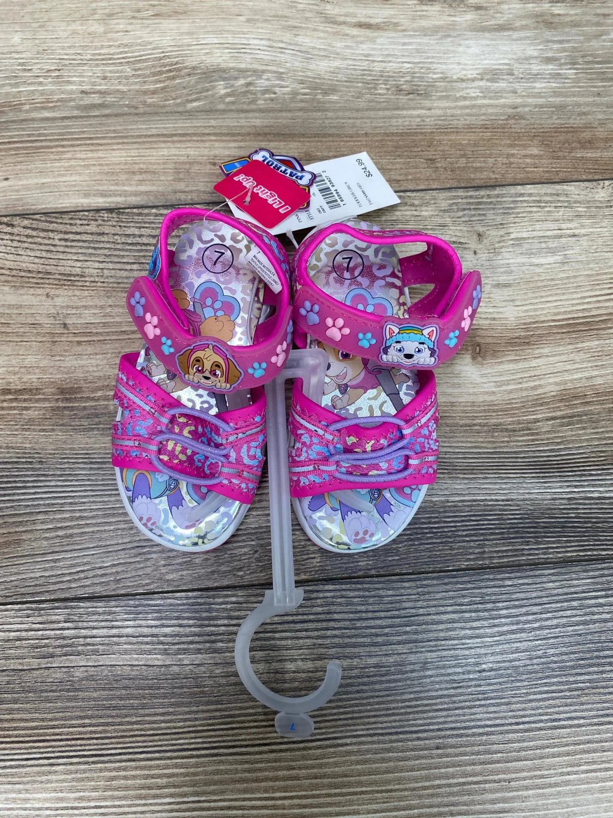 NEW Paw Patrol Adventure Ankle Strap Sandals Pink sz 7c - Me 'n Mommy To Be