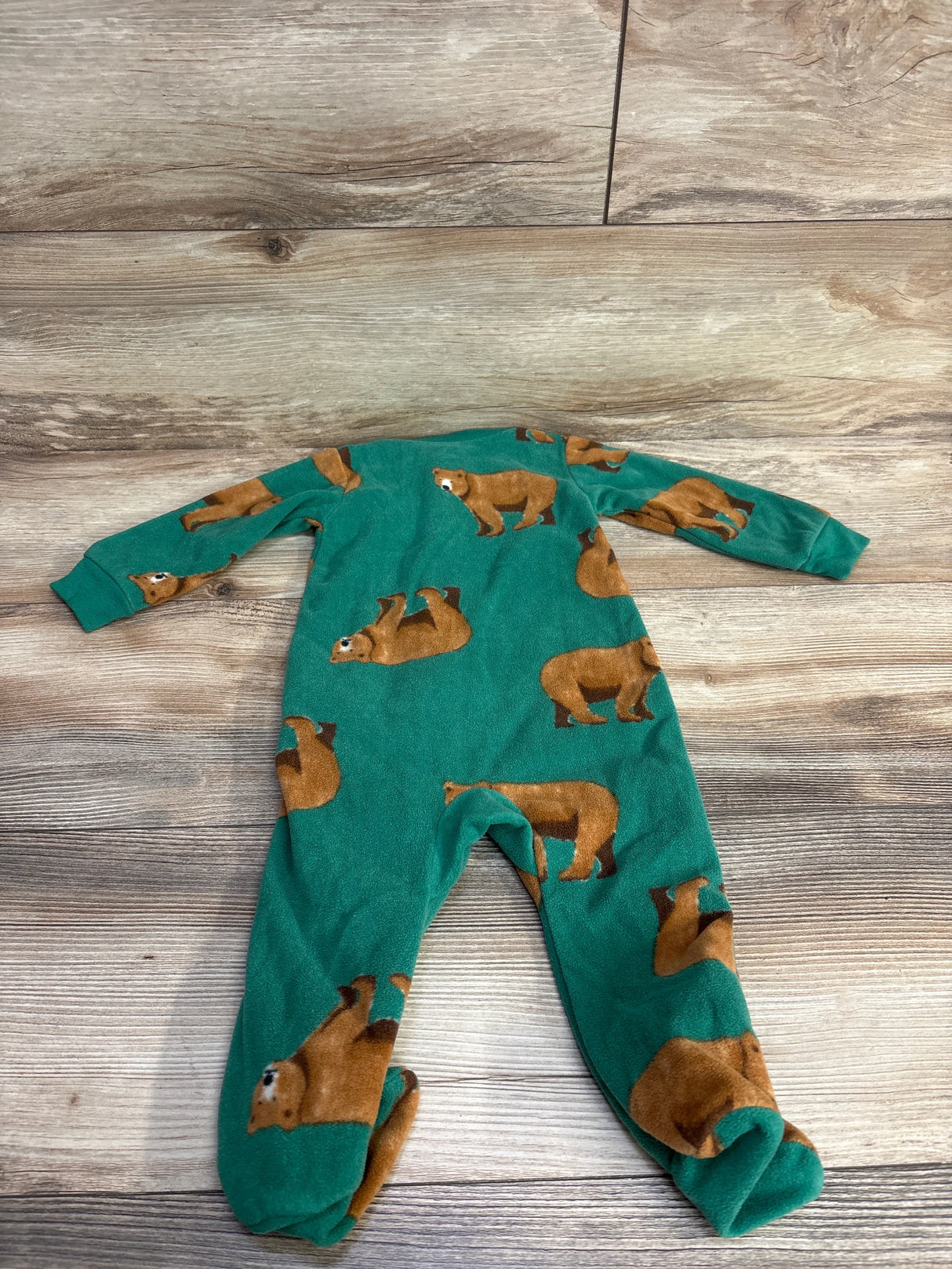 Carter's Bear Print Blanket Sleeper Green sz 9m