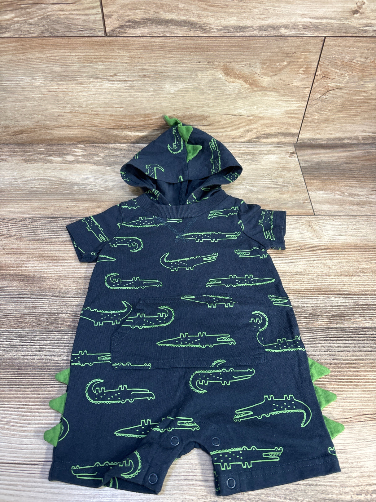 Carter's Hooded Shortie Romper Navy sz 6m