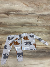 Just One You 2pc Bear Pajama Set Grey sz 2T