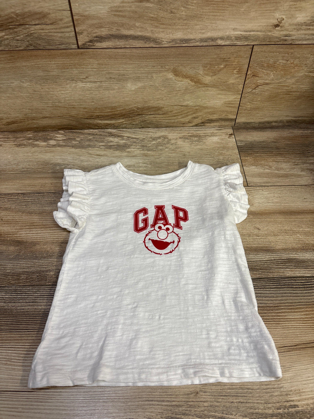 Baby Gap x Sesame Street Flutter Sleeve Shirt White sz 5T