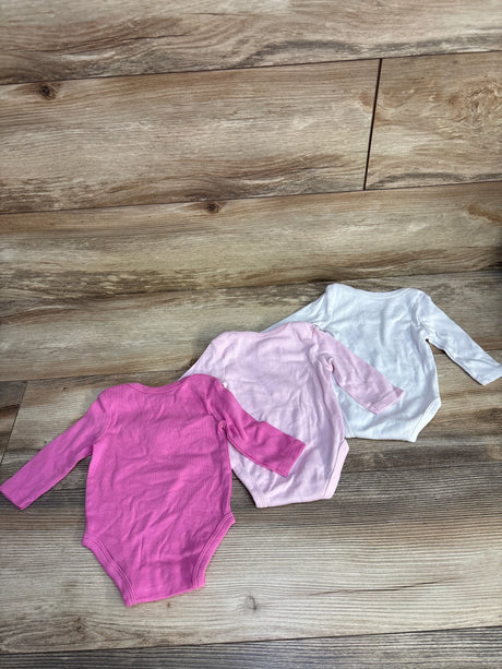 Nike 3pk Long Sleeve Bodysuits White/Pink sz 3m - Me n Mommy To Be