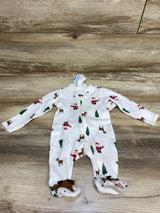 NEW Just One You 2pc Christmas Sleeper & Hat Set White sz Newborn
