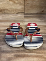 Havaianas Striped Flip Flops White sz 11/12c
