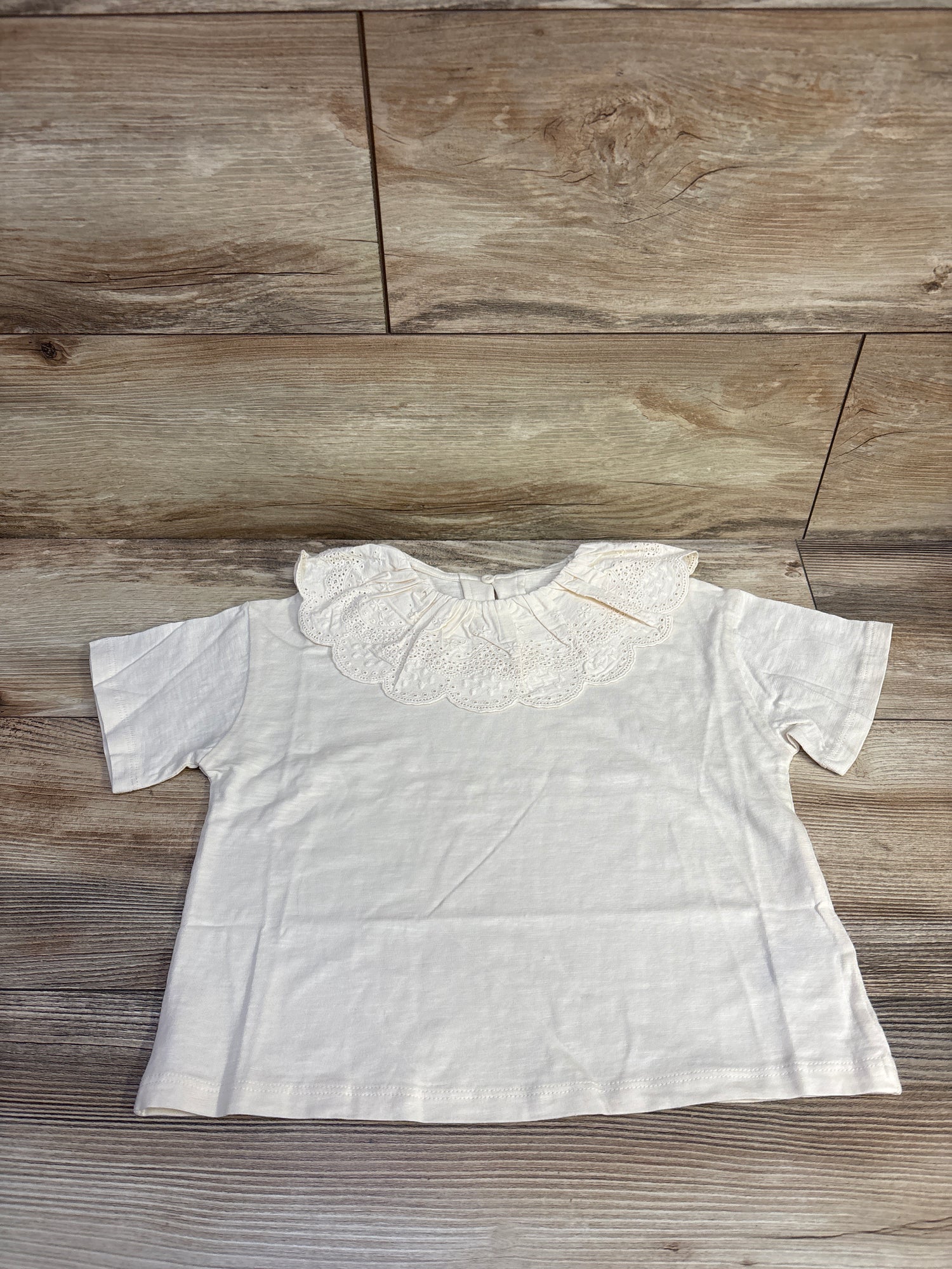 NEW Next Frill Collar Shirt Cream sz 2-3T