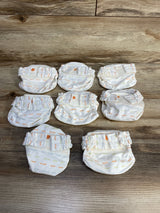 gDiapers Cloths Diapers Ivory Words 8pk sz Newborn - Me n Mommy To Be
