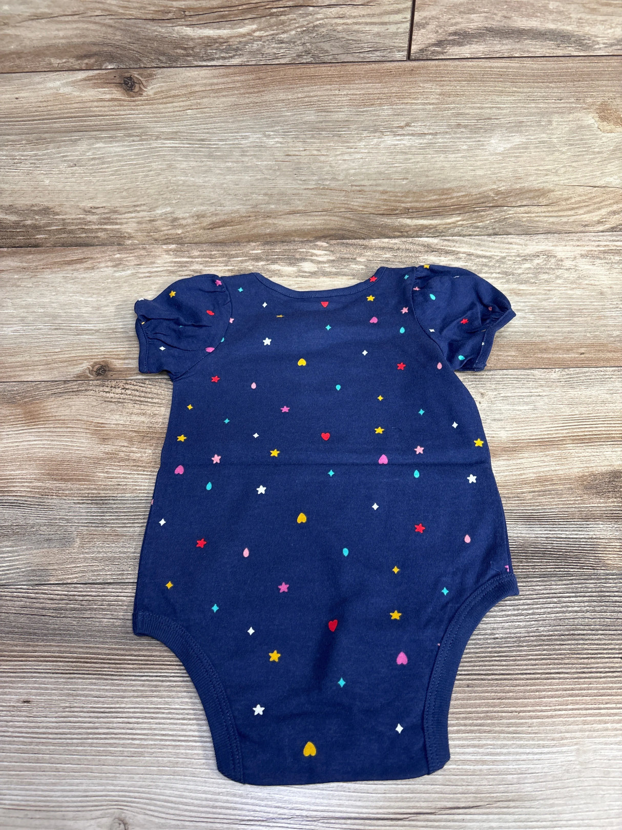 NEW Okie Dokie Navy Blue Puff Sleeve Bodysuit sz 18m