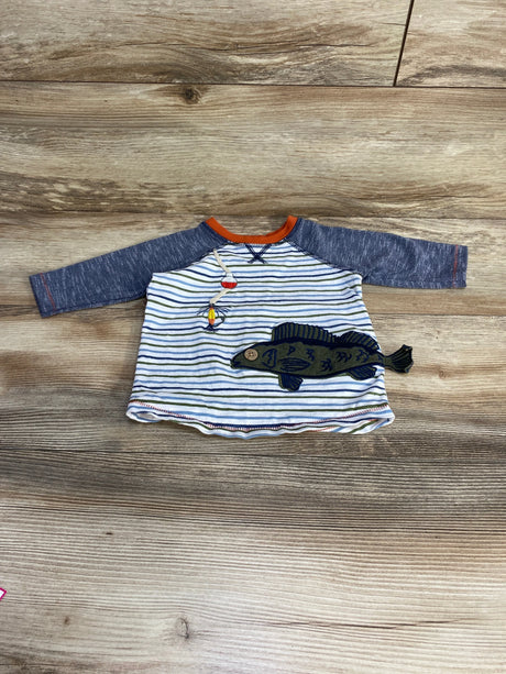 Mud Pie Fish Applique Raglan Shirt Grey sz 12-18m - Me n Mommy To Be