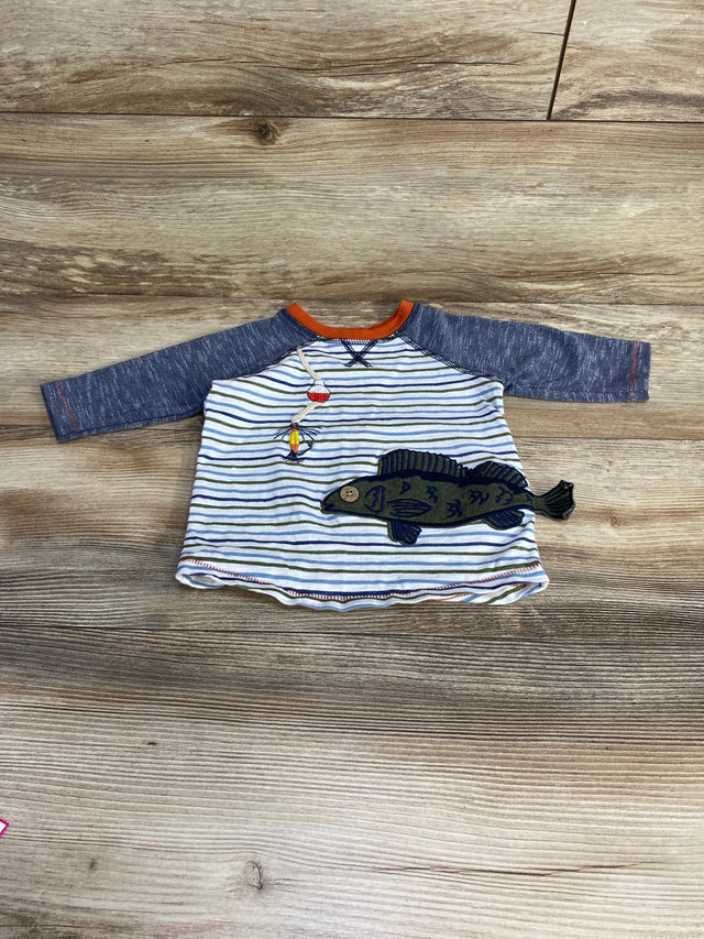 Mud Pie Fish Applique Raglan Shirt Grey sz 12-18m - Me n Mommy To Be