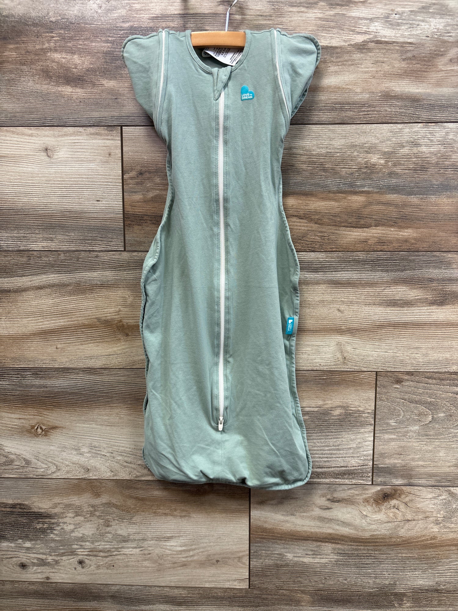 Love To Dream Swaddle UP Transition Bag Stretch Cotton Green sz 6-9m