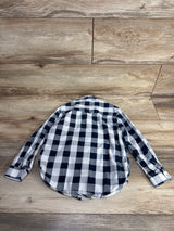 Cactus Boys Checkered Button Up Shirt Navy sz 5/6Y