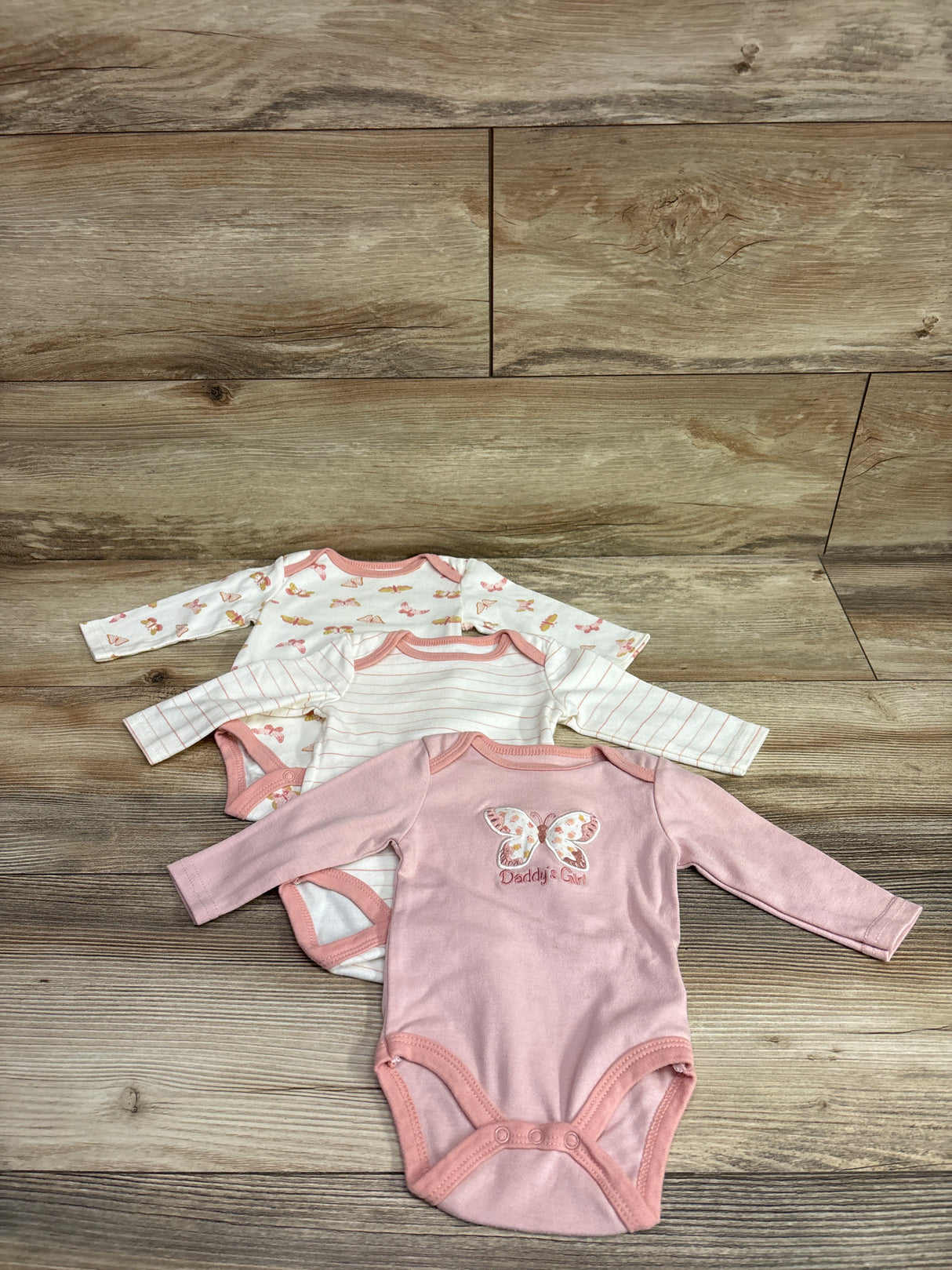 Baby Gear 3pk Bodysuit Set Pink sz 0-3m