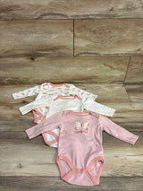 Baby Gear 3pk Bodysuit Set Pink sz 0-3m