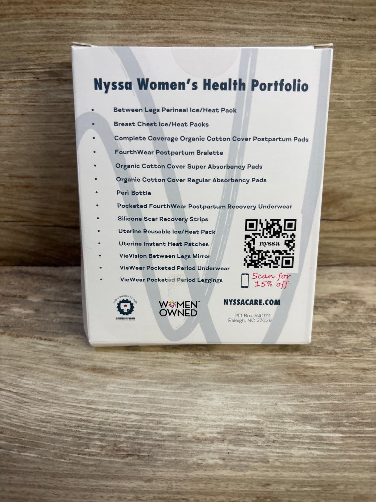 NEW Nyssa Organic Cotton Cover Postpartum Pads 1pk