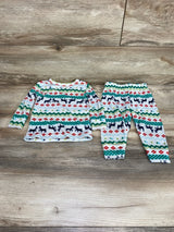 Cat & Jack 2pc Fair Isle Pajama Set White sz 12m - Me n Mommy To Be