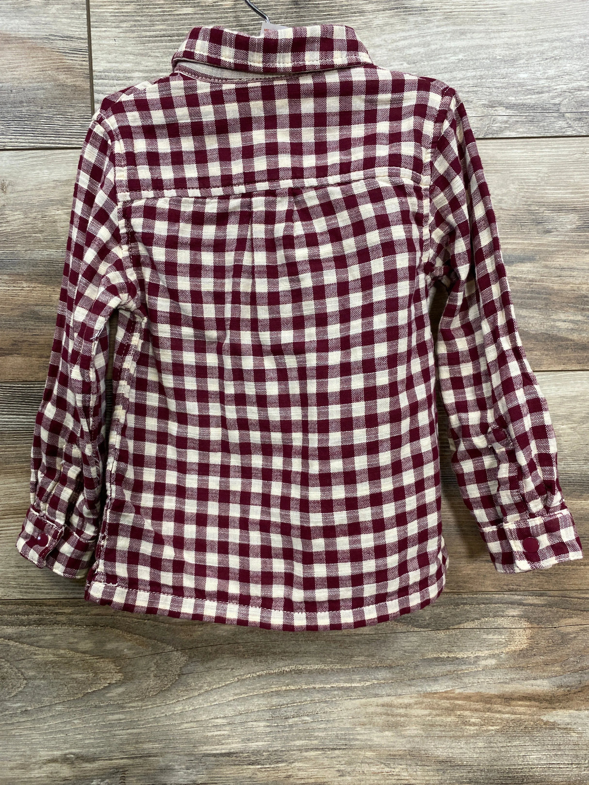 Cat & Jack Reversible Snap Up Shirt Red sz 3T