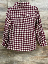Cat & Jack Reversible Snap Up Shirt Red sz 3T