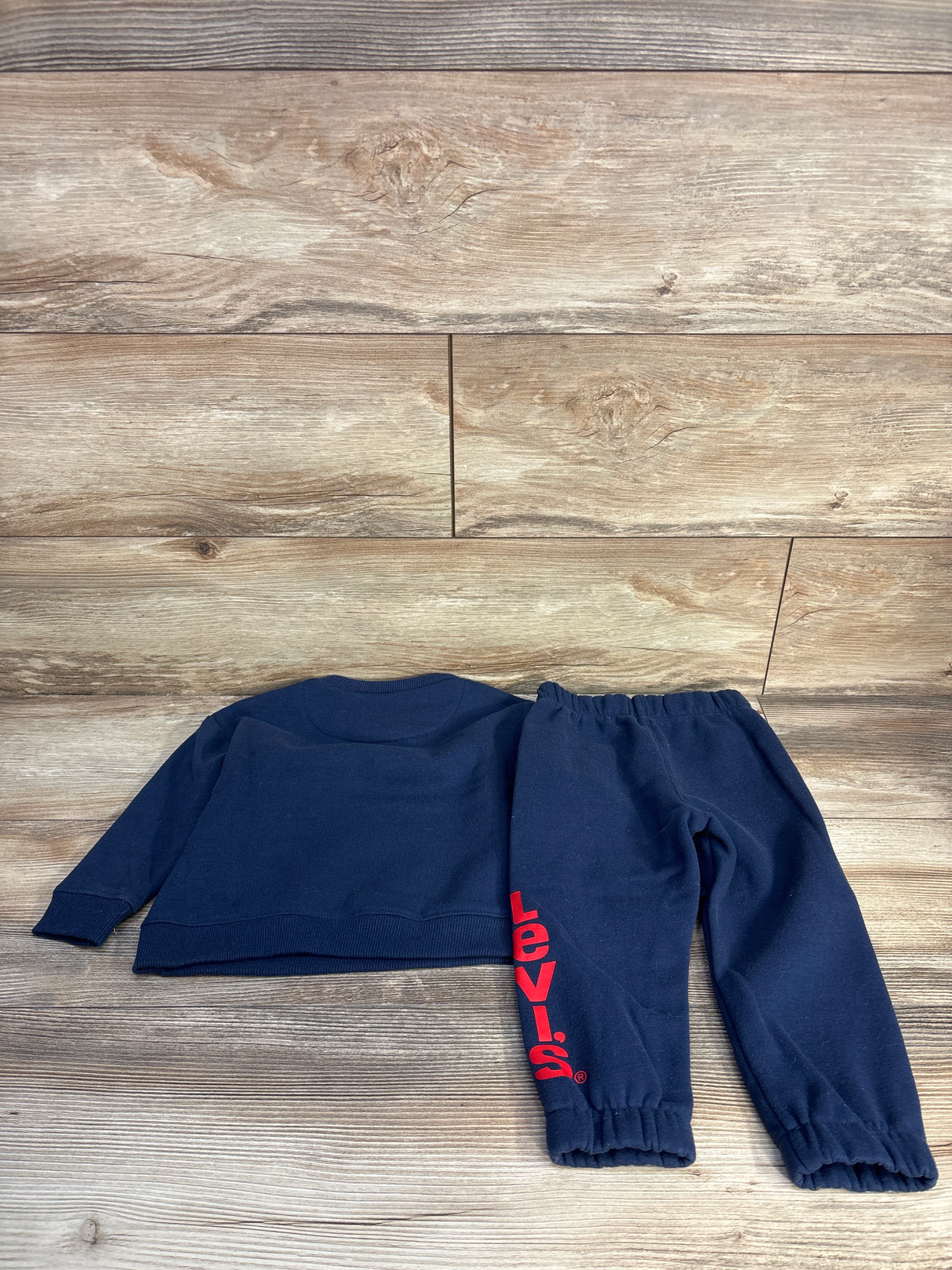 Levi's 2pc Pullover Sweatshirt & Joggers Set Navy sz 24m