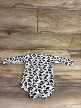 Kate Quinn Bamboo Henley Dragon Print Bodysuit White sz 6-12m