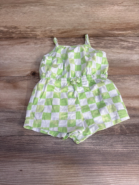 Old Navy Checkered Romper Green sz 6-12m - Me n Mommy To Be