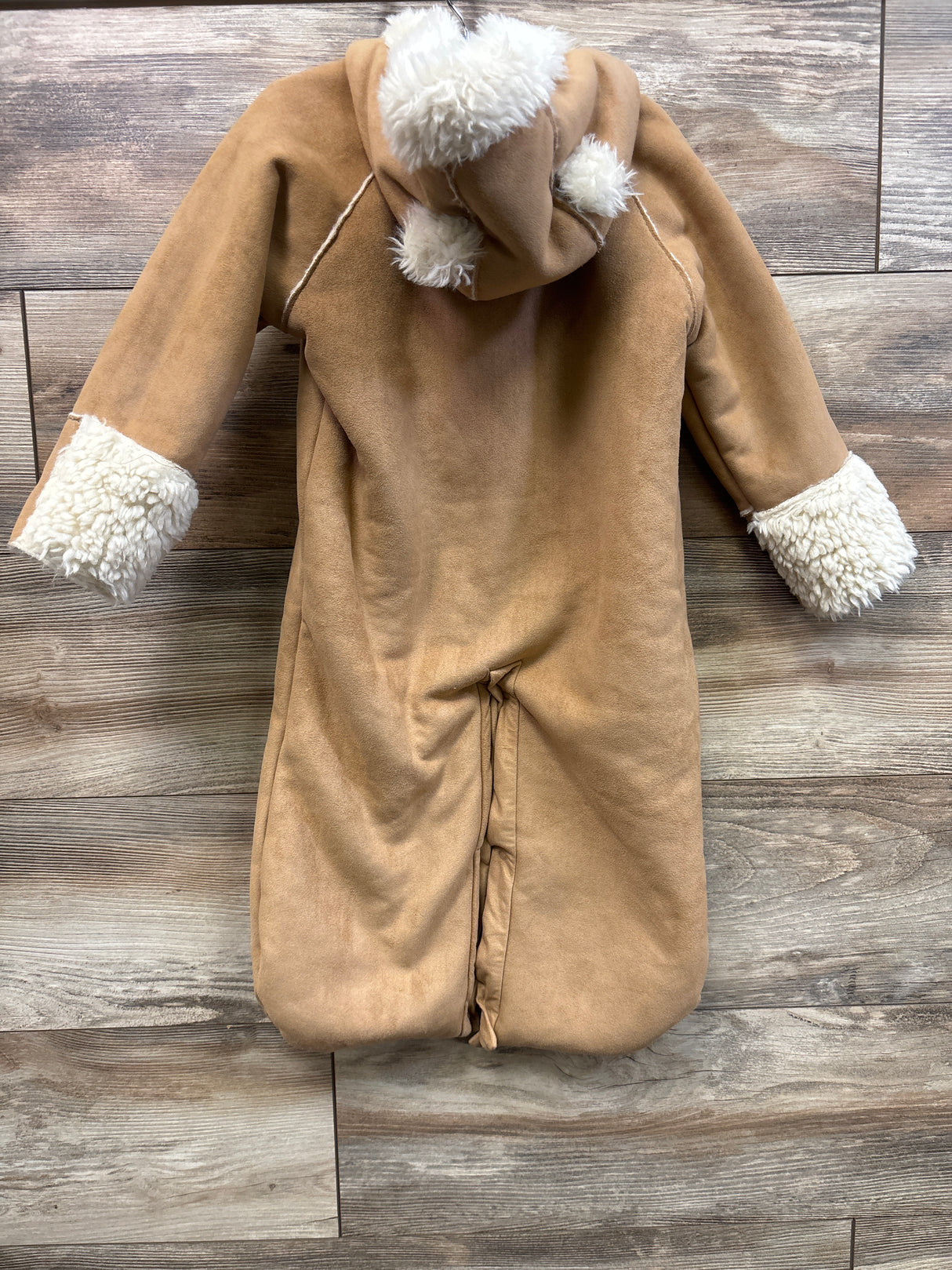 Baby Gap Faux-Suede Hooded Snowsuit Brown sz 18-24m
