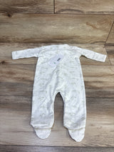 NEW Under The Nile Stork Snap Footie Sleeper White sz 0-3m