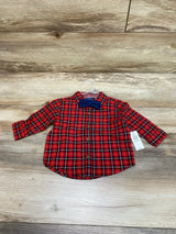 NEW Old Navy Plaid Button Up Shirt W/Bowtie Red sz 3-6m - Me n Mommy To Be