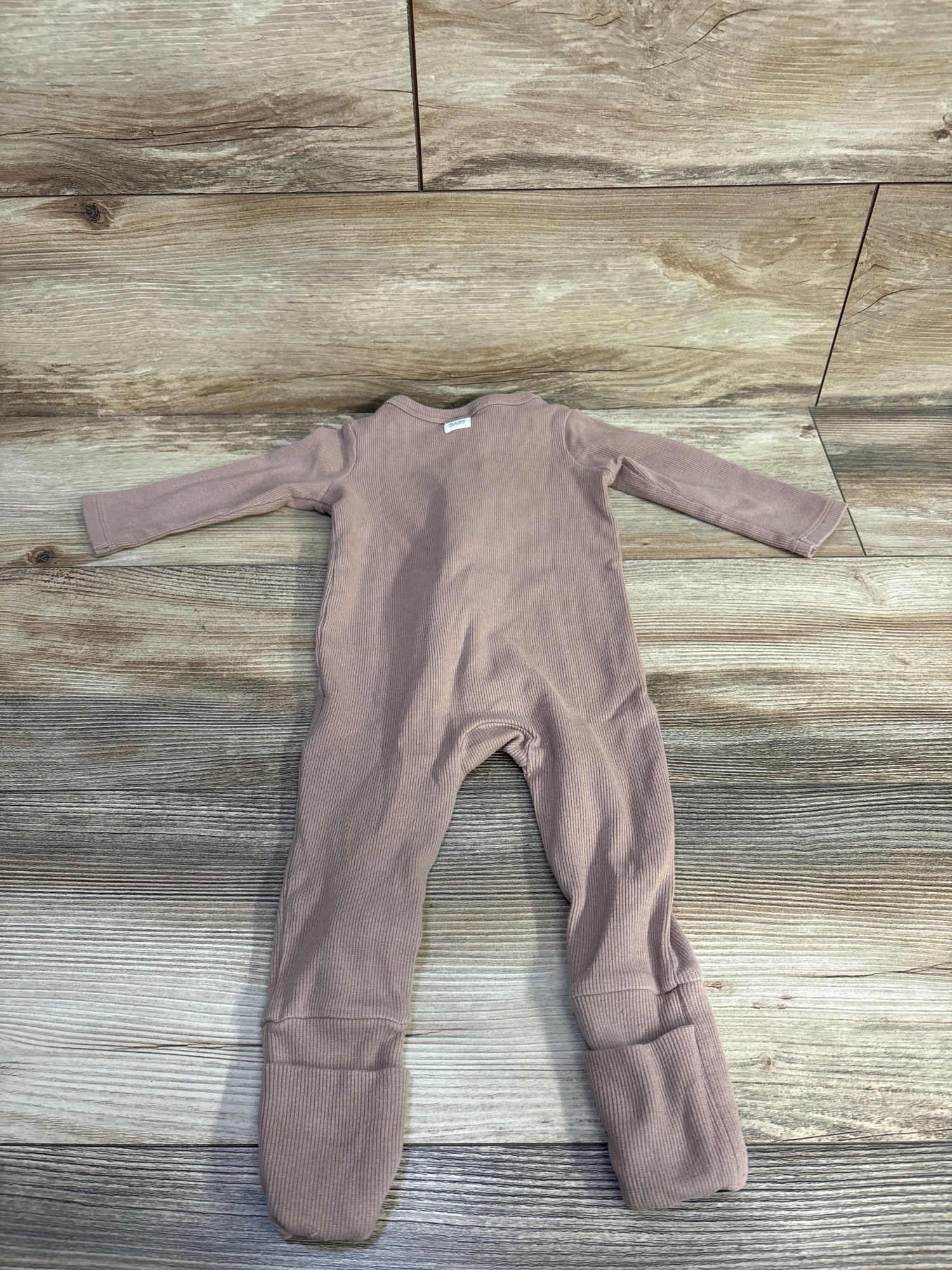 Cotton On Baby Ribbed Sleeper Romper Brown sz 6-9m