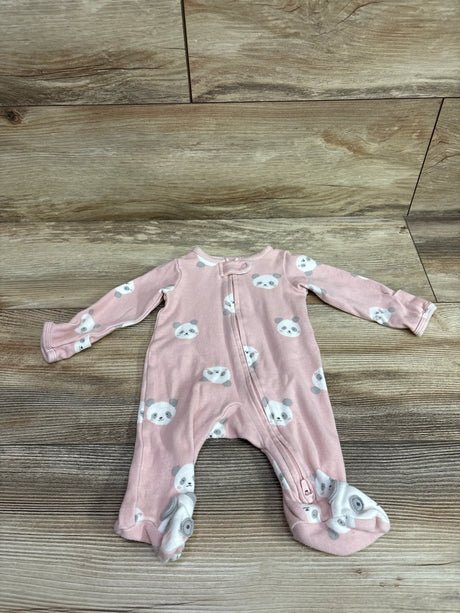 Pink newborn baby sleeper from Me n Mommy To Be with a cute panda print pattern.