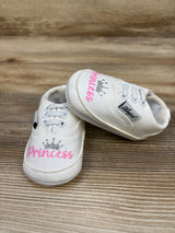 Angel Princess Rubber Sole Crib Shoes White sz 2c