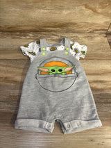 Star Wars 2pc Shirt & Shortall White/Grey sz 3-6m - Me n Mommy To Be