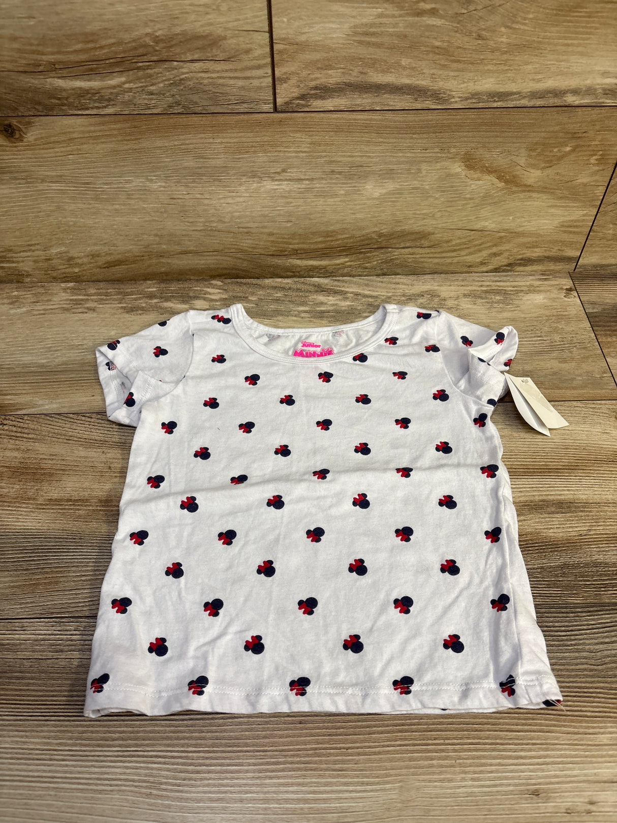 NEW Disney Junior Minnie Mouse Shirt White sz 5T
