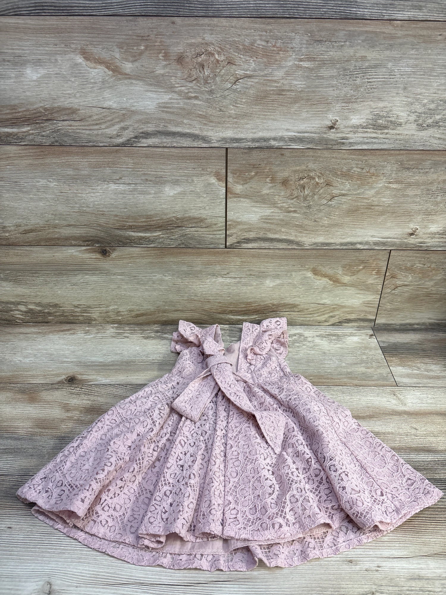 KYAIGUO Elegant Lace Dress Pink sz 12-18m