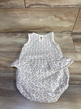 Little Planet Organic Floral Shortie Romper Ivory sz 18m