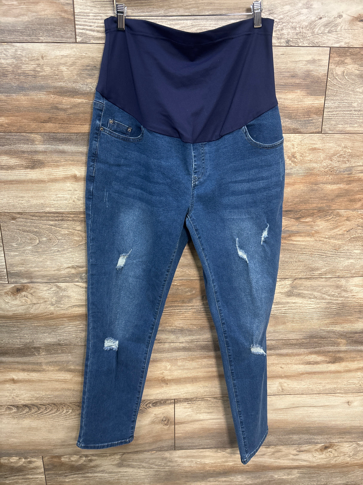 Distressed Maternity Jeans Blue sz XXL