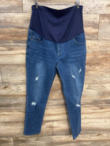 Distressed Maternity Jeans Blue sz XXL