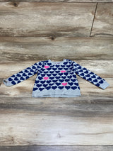 Baby Gap Heart Sweater Grey sz 18-24m