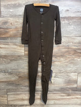 NEW Kickee Kids Snap Footie in Bark Brown sz 5T