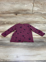 Art Class Henley Star Print Shirt Burgundy sz 2T