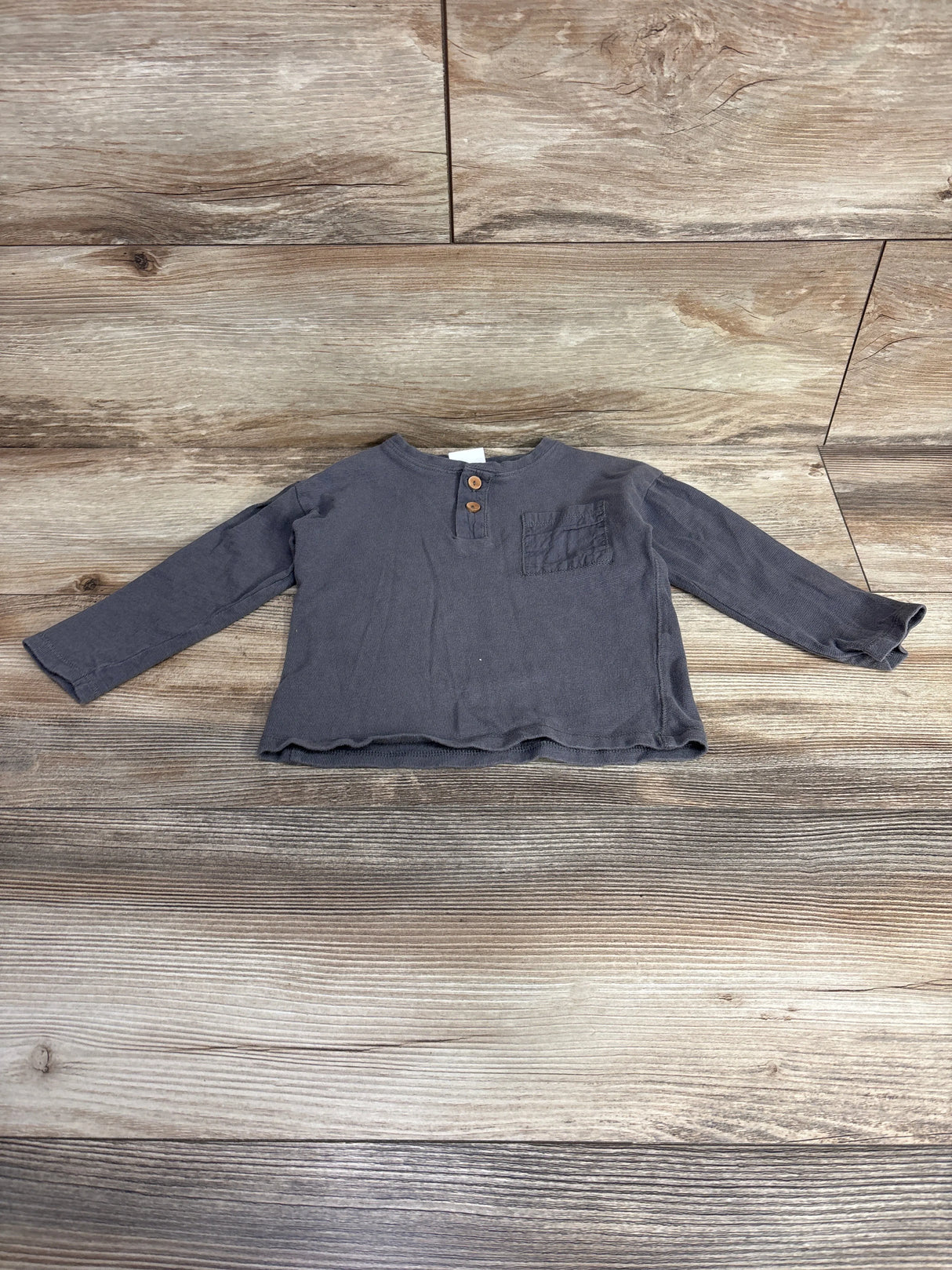 Zara Pocket Long Sleeve Shirt Grey sz 18-24m