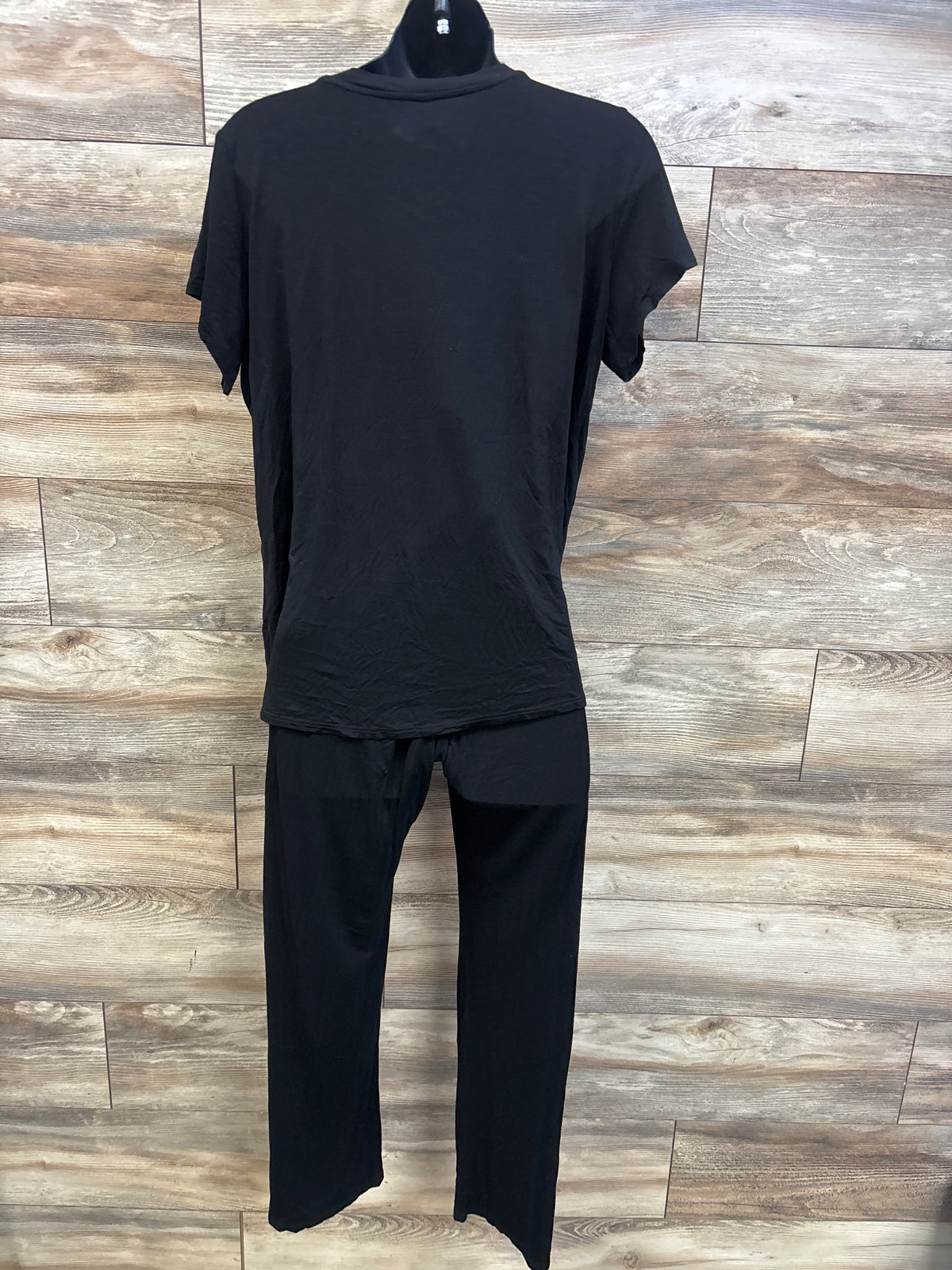 Maternity 2pc Flowy Nursing Shirt & Pants Set Black sz Large