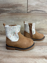 Cat & Jack Emmaline Knit Boots Cognac sz 5c