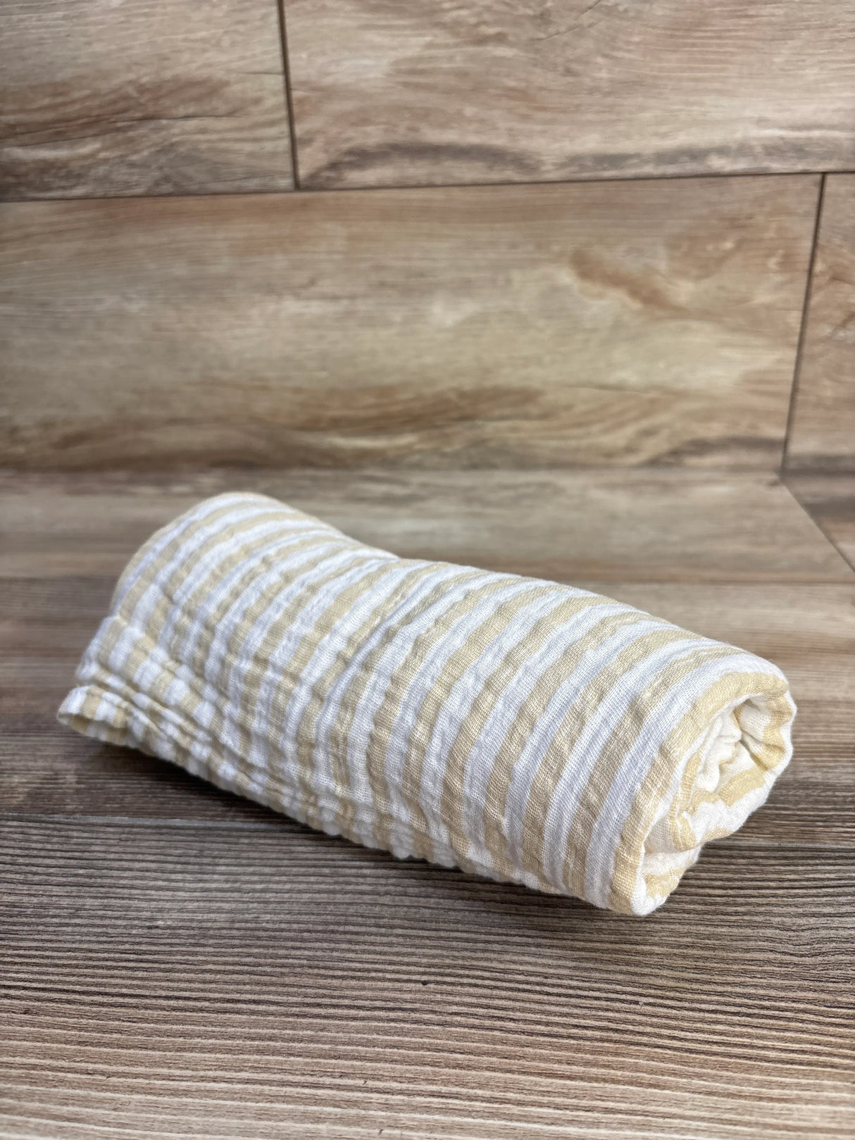 Little Me Muslin Swaddle Blanket Striped White