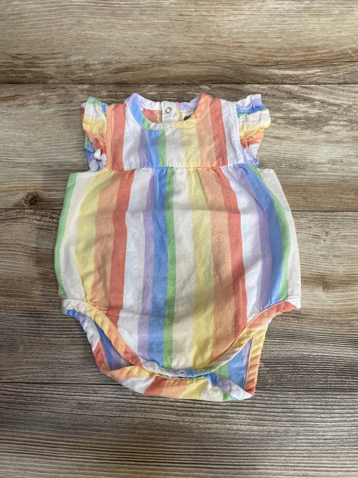 Monica + Andy Striped Romper White sz 0-3m