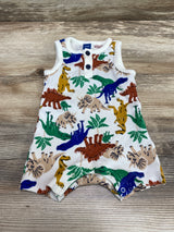 Old Navy Dino Thermal Romper White sz 3-6m