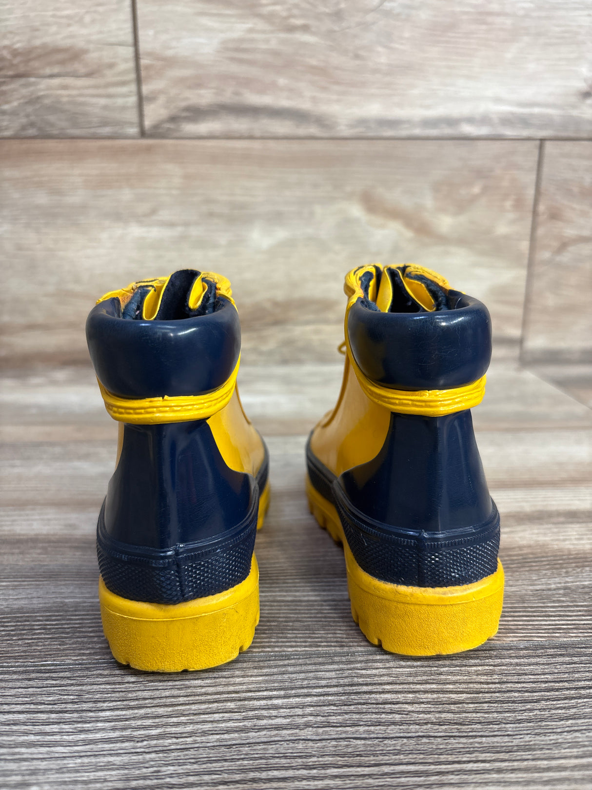 Zip-Up Rain Boots, Yellow sz 5c
