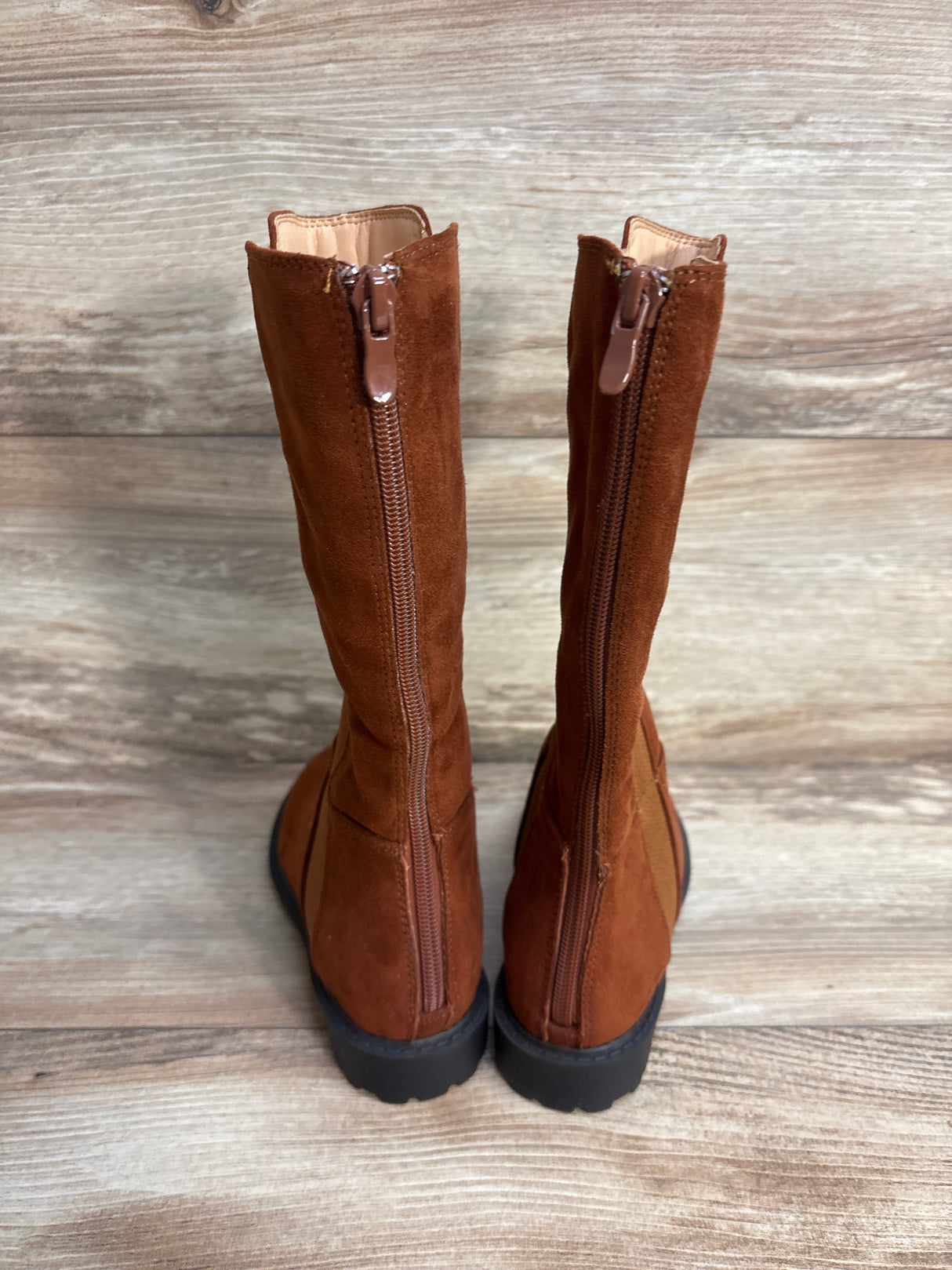 NWOT ZBY Suede Tall Boots Brown sz 11c